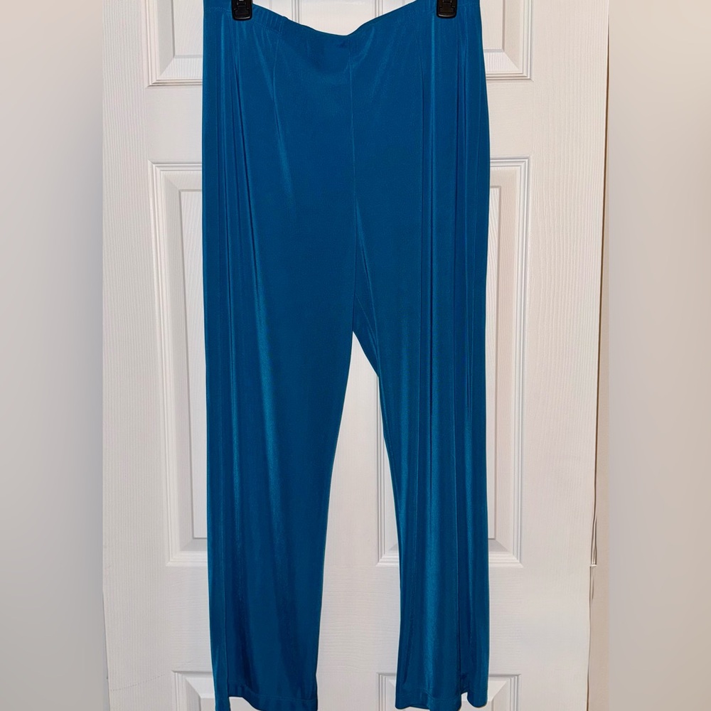 Chico's Vibrant Teal Wide Leg Pants, size 2s, EUC
